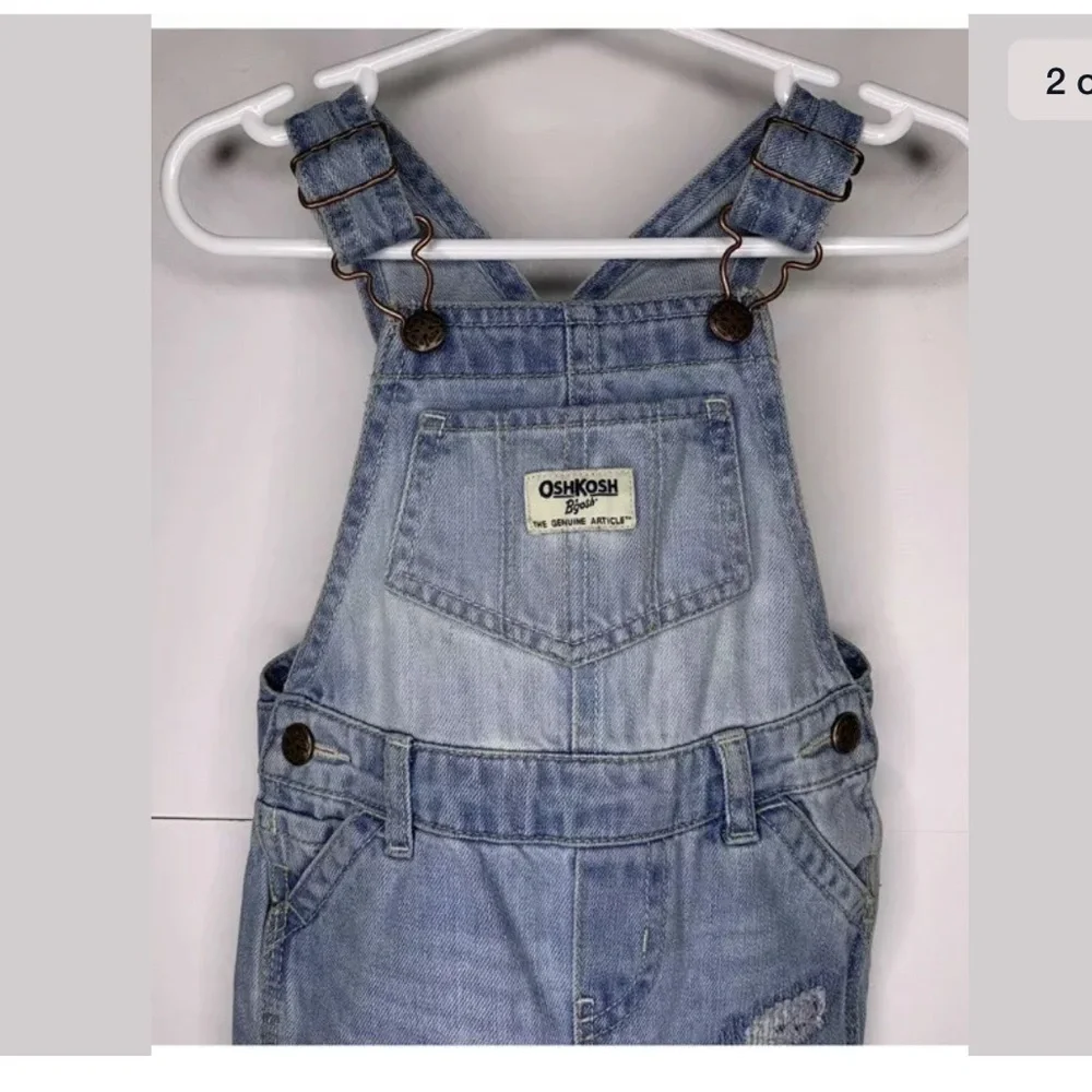 Oshkosh Girls Denim Overalls Size 18 mths